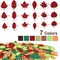 300 PCS Autumn Thanksgiving Fall Leaf Foam Sticker, Self Adhesive Foam Stickers, Glitter Maple Leaves DIY Crafts Foam Stickers
